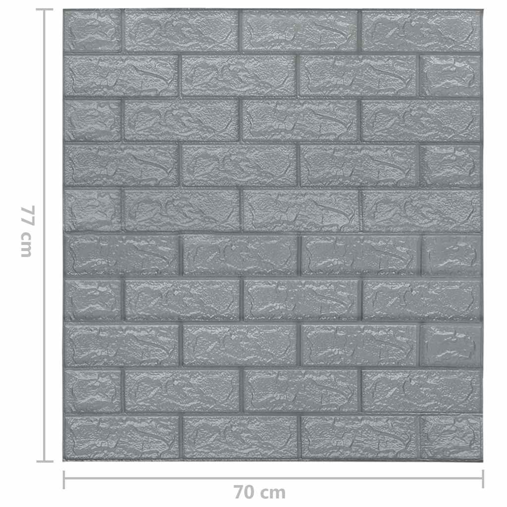 3D zidne tapete s uzorkom cigli samoljepljive 40 kom antracit