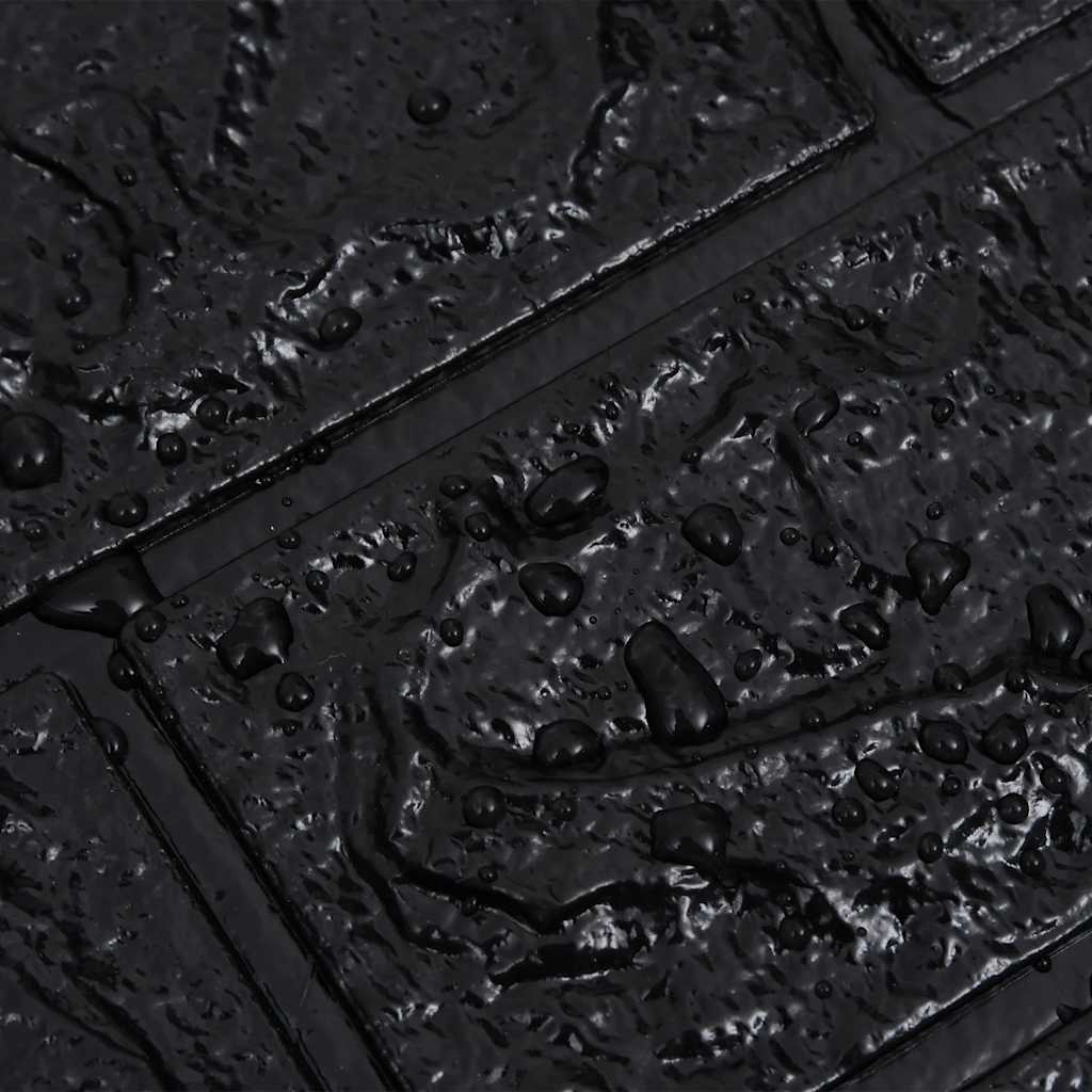 3D zidne tapete s uzorkom cigli samoljepljive 10 kom crne