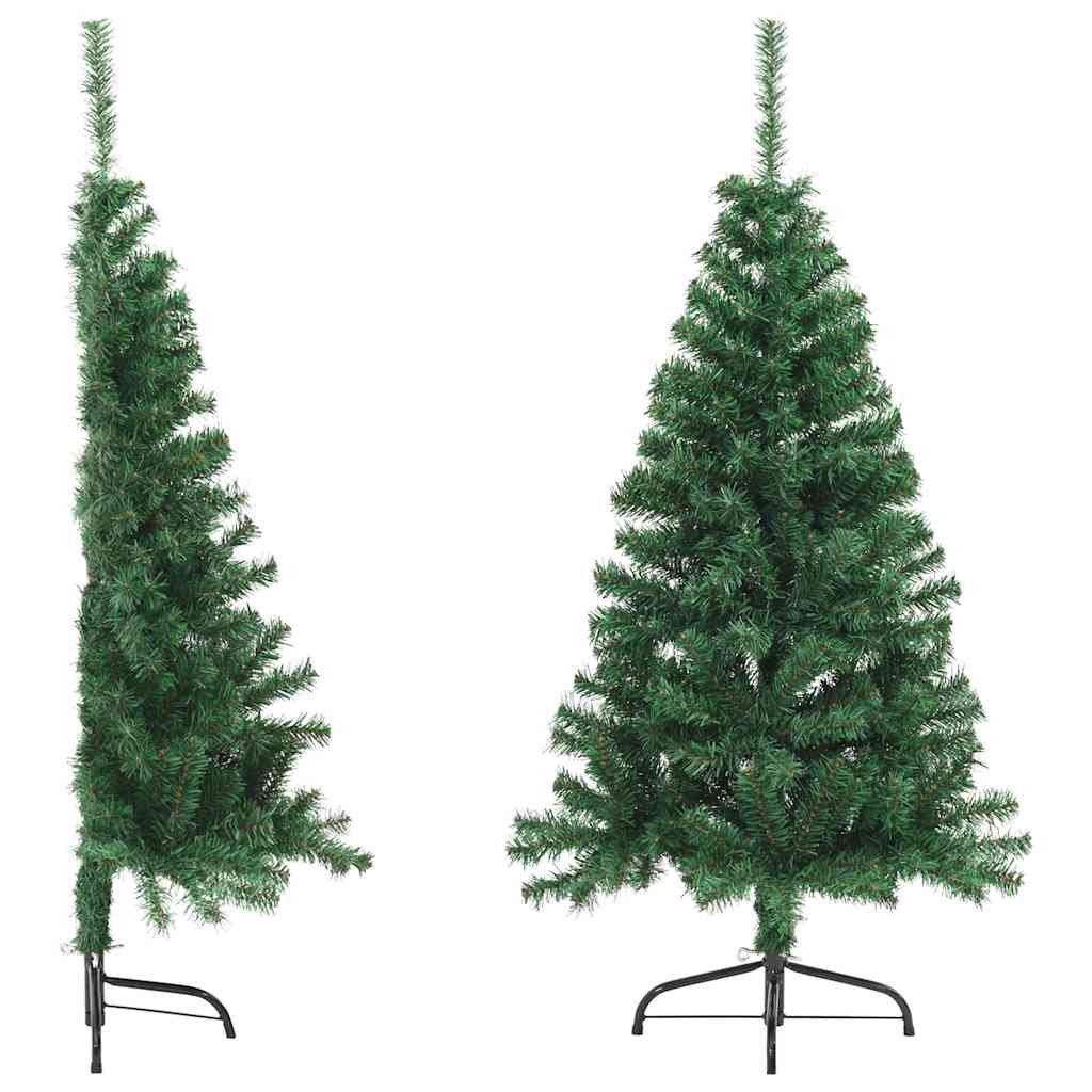 Umjetna polovica božićnog drvca sa stalkom zelena 120 cm PVC