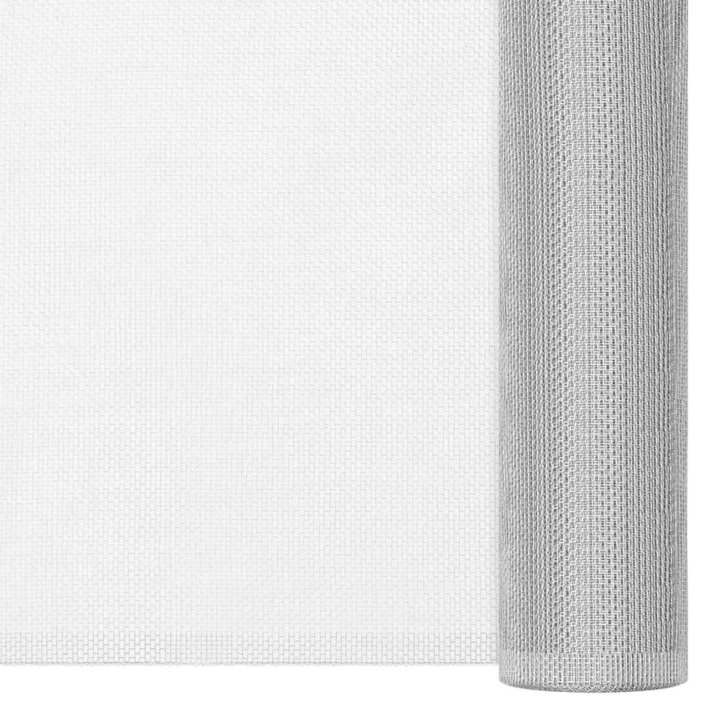 Mrežasti zaslon od aluminija 80 x 2000 cm srebrni