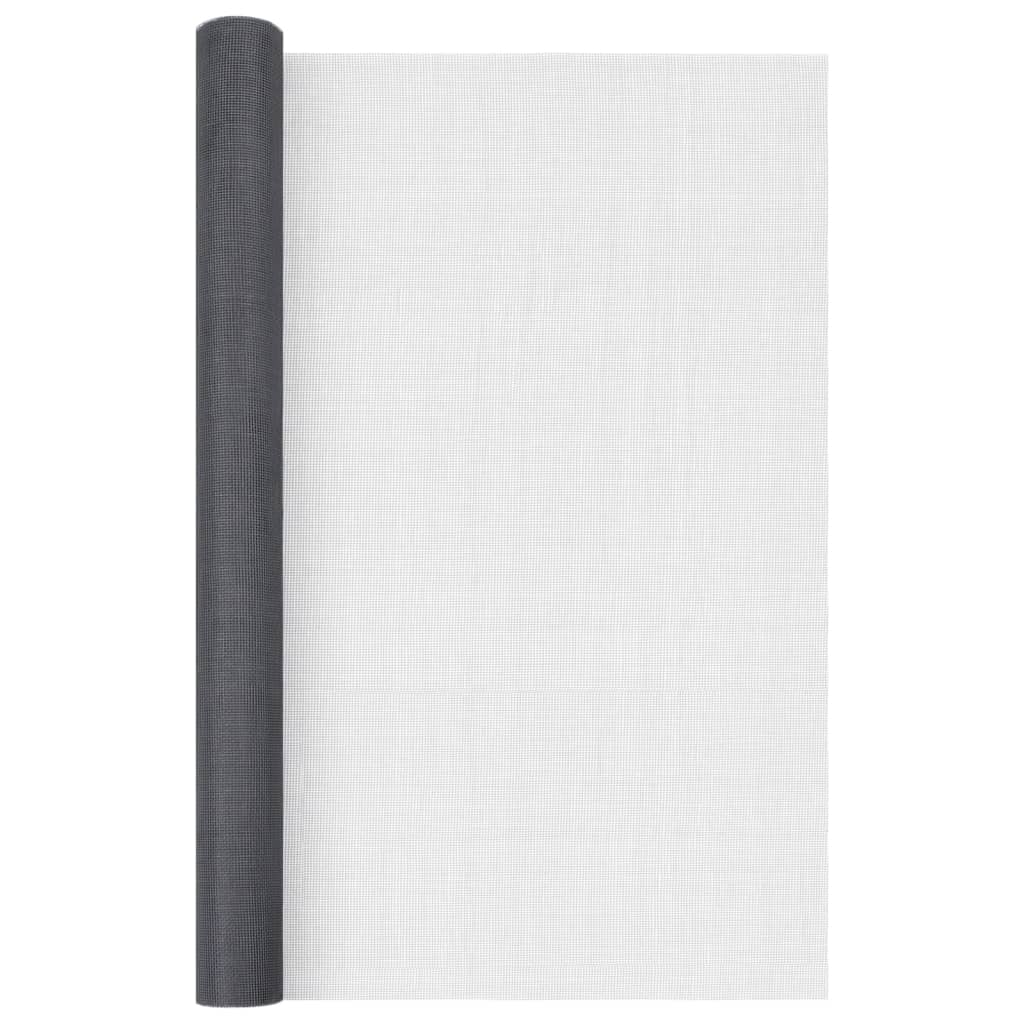 Mrežasti zaslon od stakloplastike 60 x 1000 cm sivi