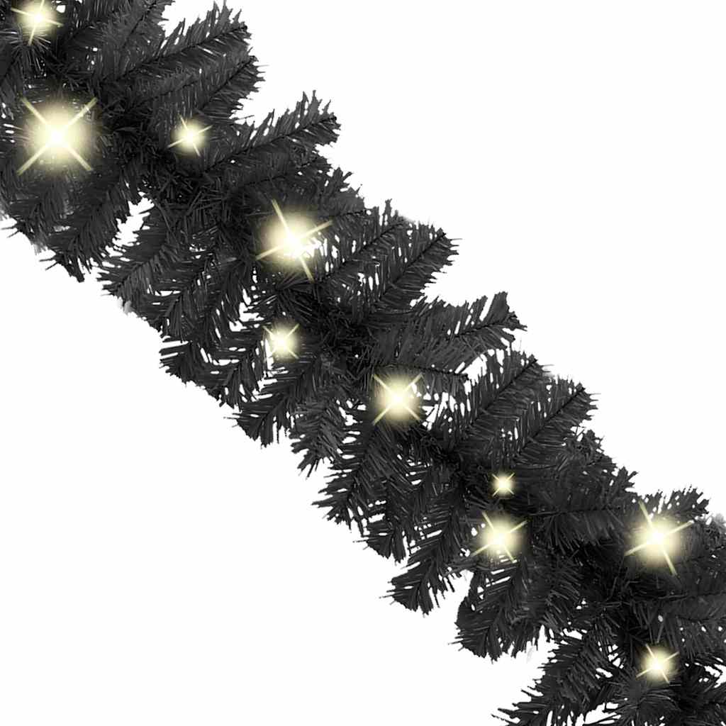 Božićna girlanda s LED svjetlima 10 m crna