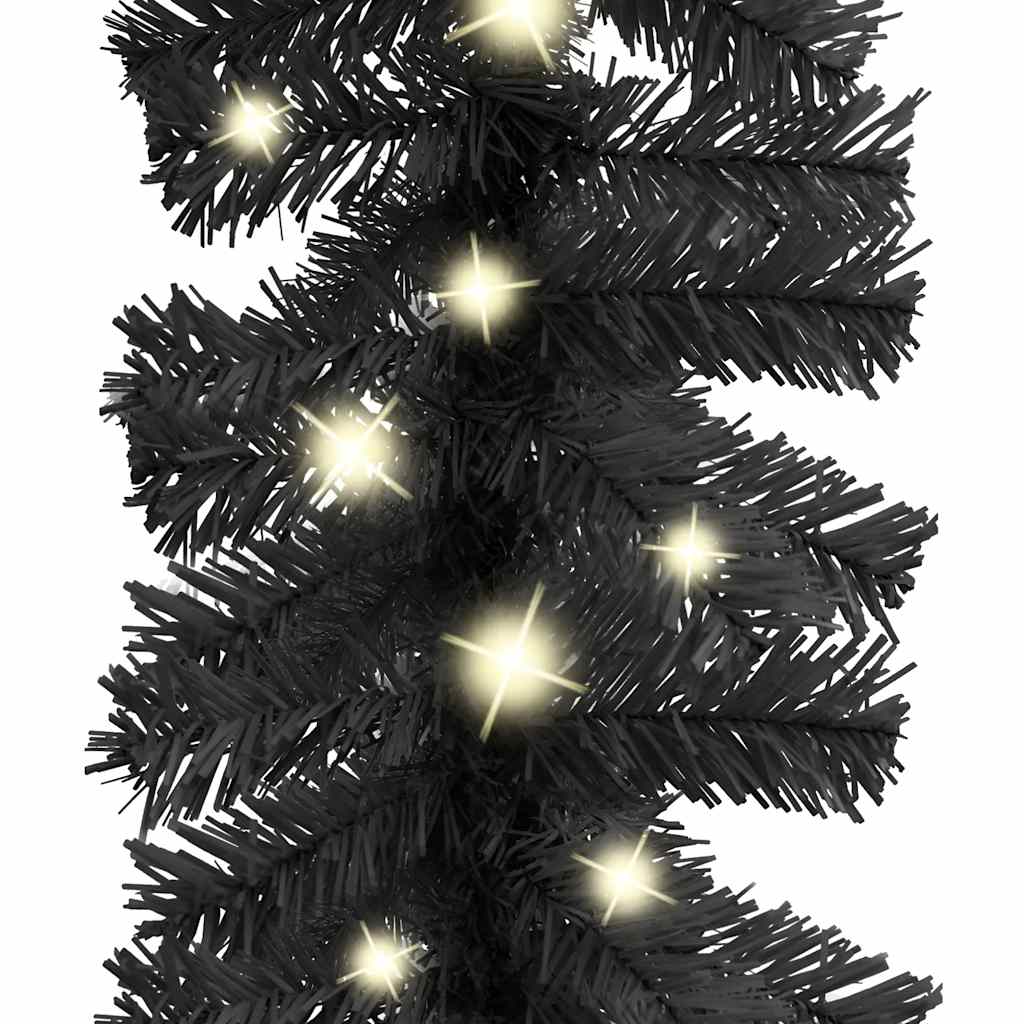 Božićna girlanda s LED svjetlima 10 m crna
