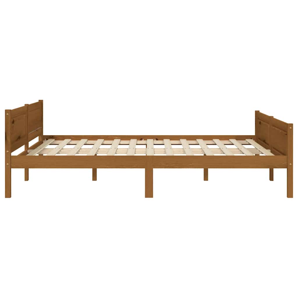 Okvir za krevet od masivne borovine boja meda 160 x 200 cm