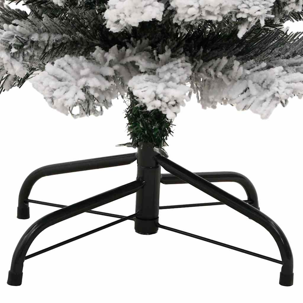 Tanko umjetno božićno drvce sa snijegom zeleno 120 cm PVC