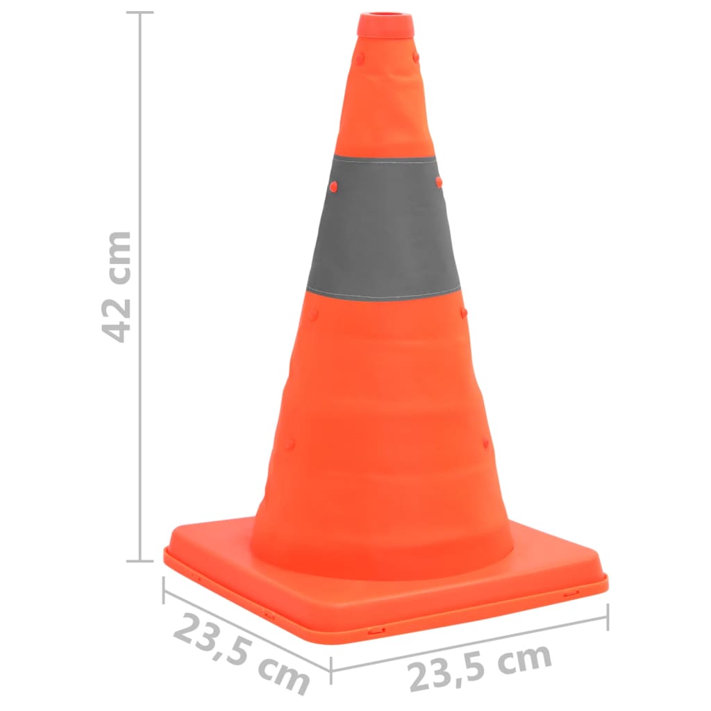 Sklopivi prometni čunjevi 10 kom 42 cm