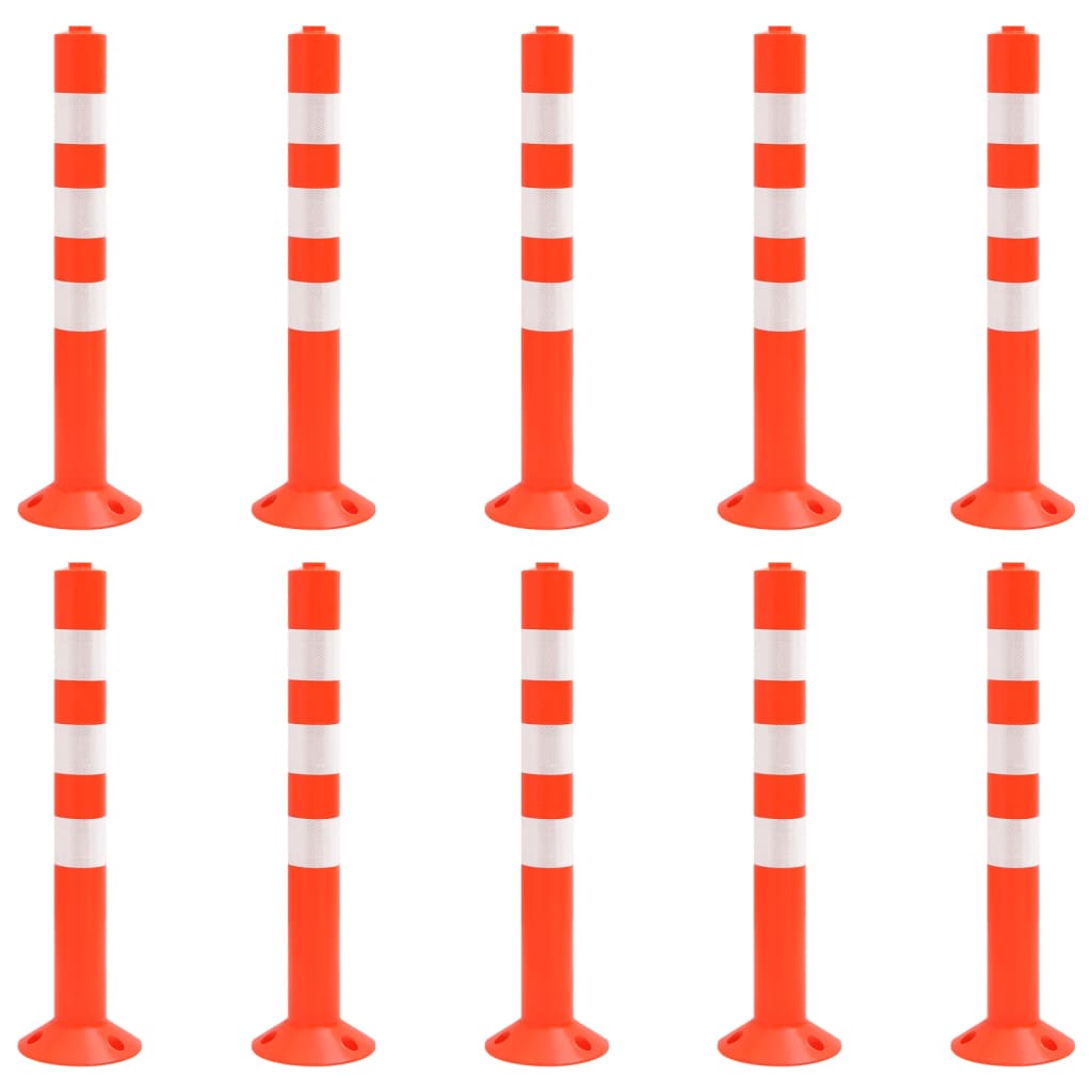 Stupovi za kontrolu prometa 10 kom 75 cm PE