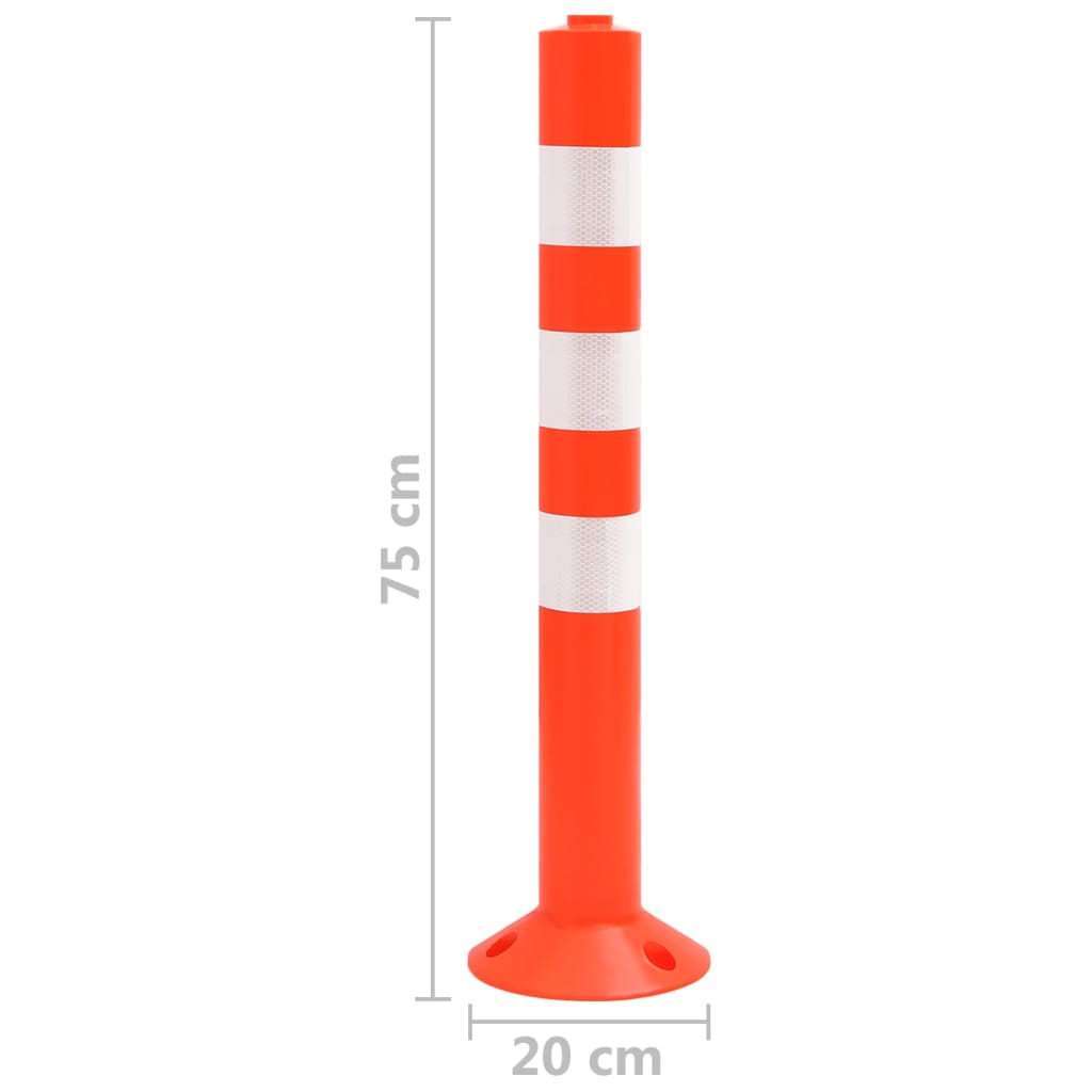 Stupovi za kontrolu prometa 10 kom 75 cm PE