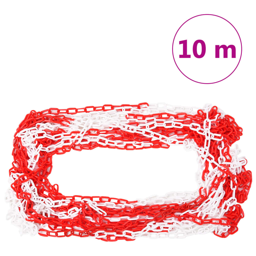 Stupovi za kontrolu prometa s lancem 10 kom 75 cm PE