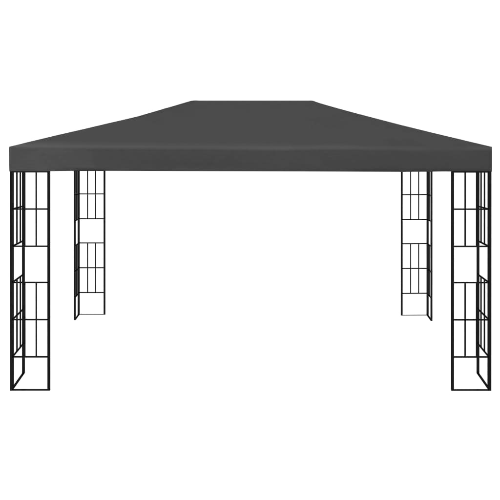 Sjenica s LED svjetlosnim trakama 3 x 4 m antracit