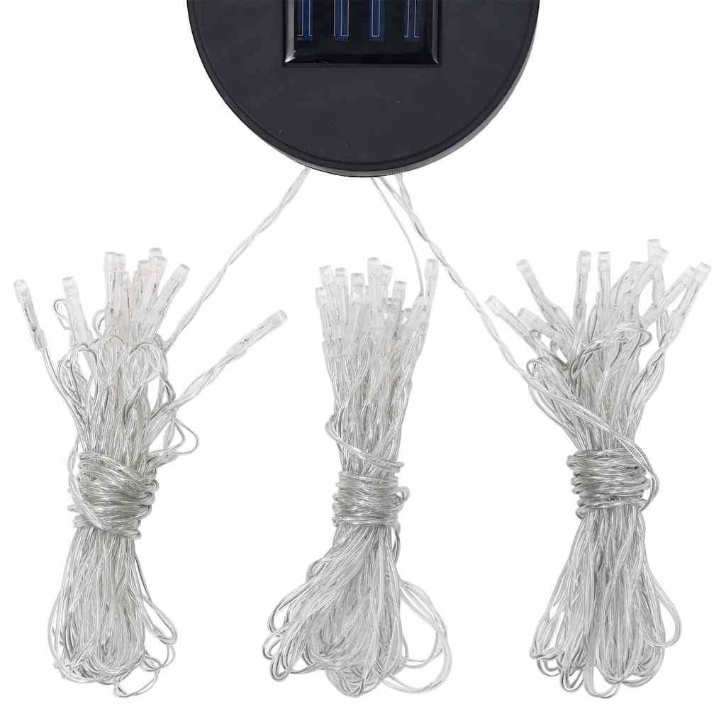 Sjenica sa zastorima i LED svjetlima 3 x 3 m krem bijela