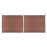Set panela za ogradu WPC 353 x 146 cm smeđi