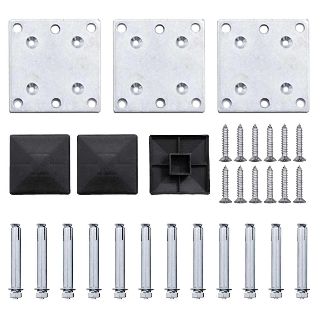 Set panela za ogradu WPC 353 x 146 cm smeđi