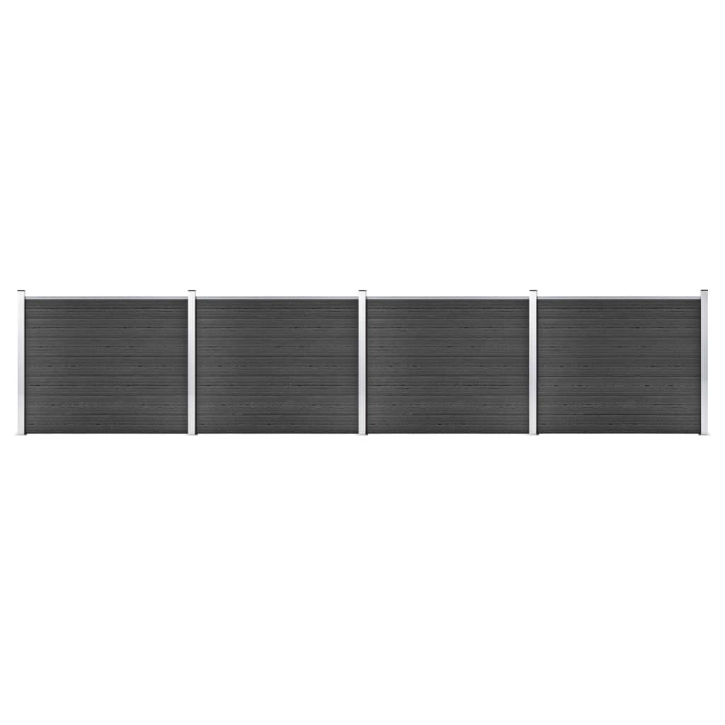 Set panela za ogradu WPC 699 x 146 cm sivi