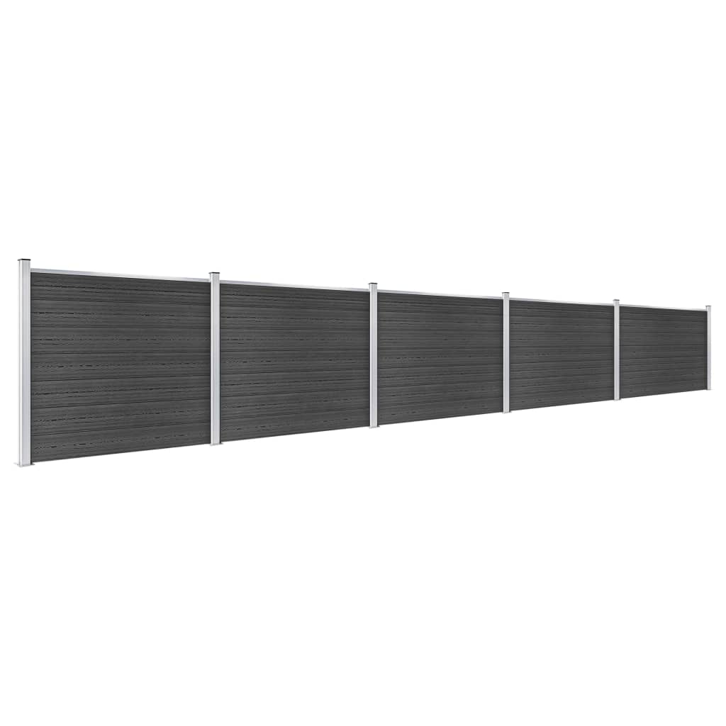 Set panela za ogradu WPC 872 x 146 cm sivi
