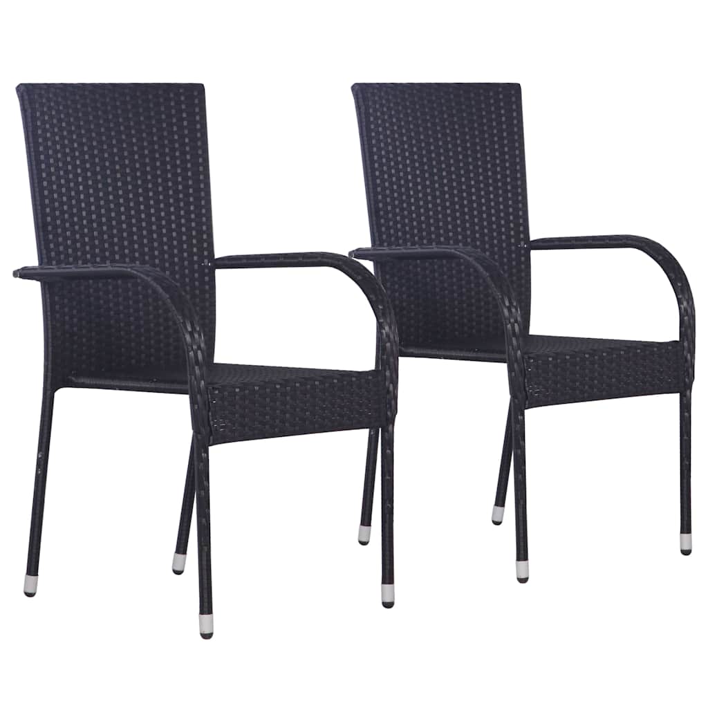 3-dijelni vrtni blagovaonski set crni
