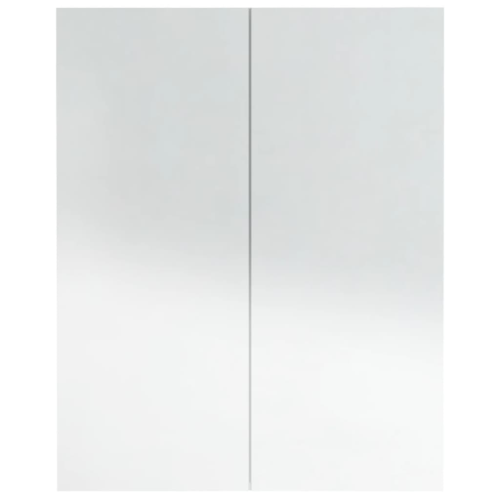 Kupaonski ormarić s ogledalom 60x15x75 cm MDF sjajni bijeli