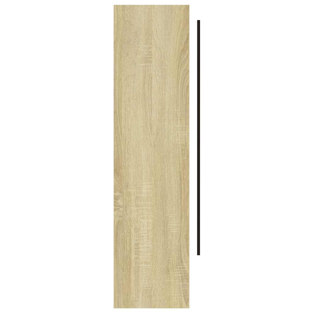 Kupaonski ormarić s ogledalom 80 x 15 x 60 cm MDF bijeli/hrast