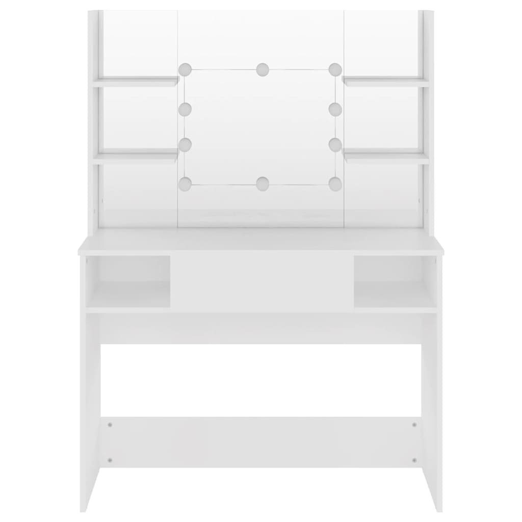 Stolić za šminkanje s LED svjetlima 100x40x135 cm MDF bijeli