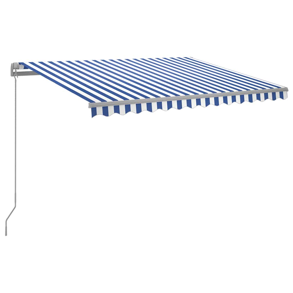 Tenda na ručno uvlačenje LED 300 x 250 cm plavo-bijela