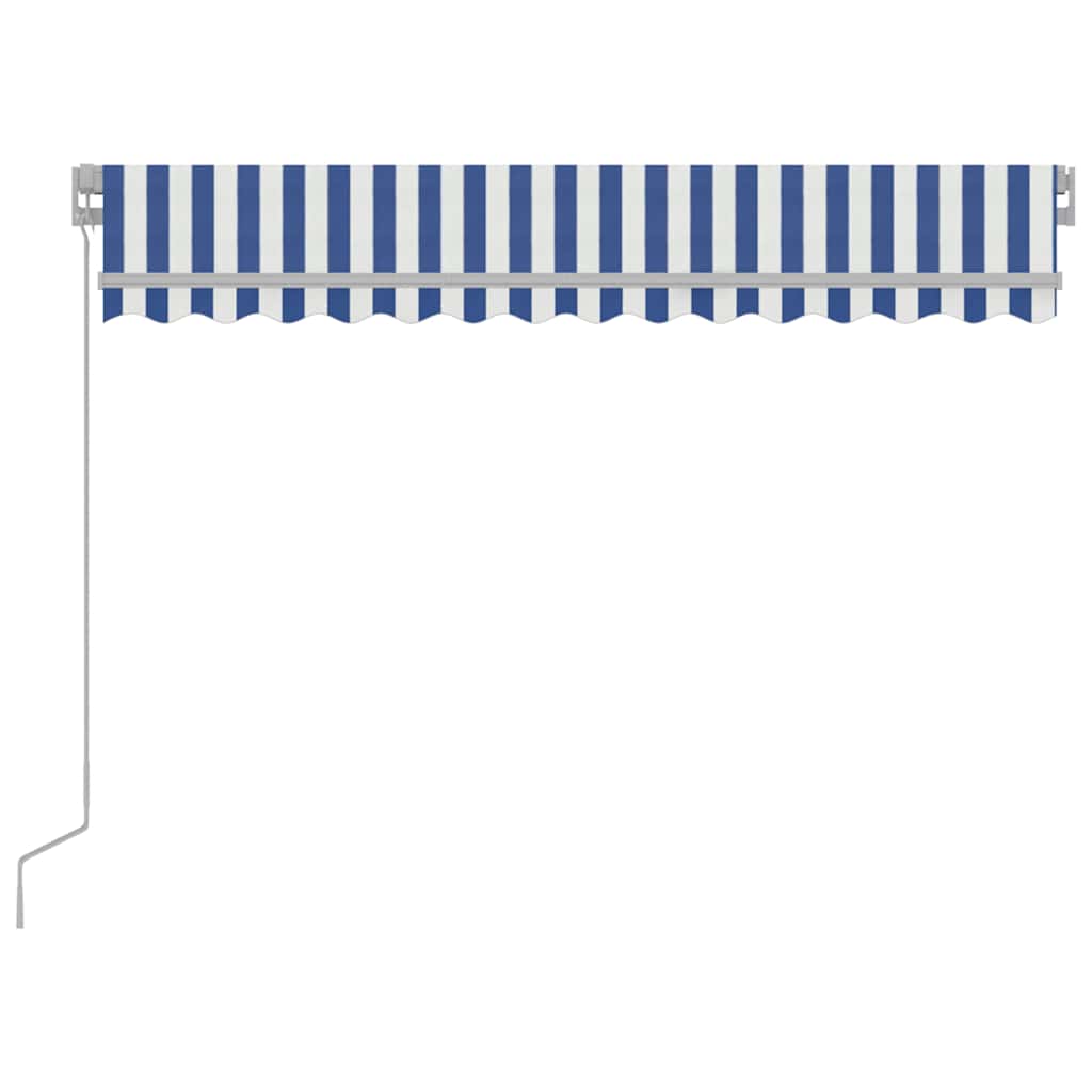 Tenda na ručno uvlačenje LED 300 x 250 cm plavo-bijela
