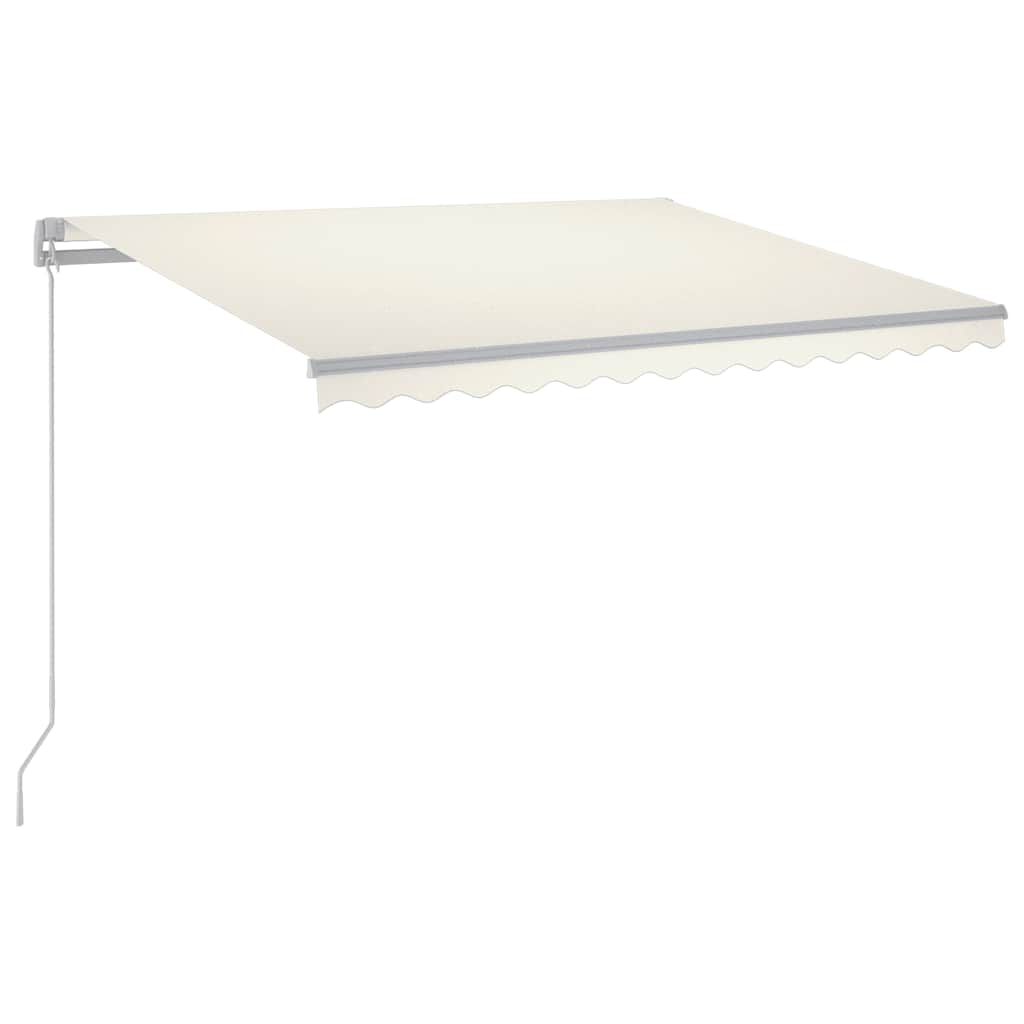 Tenda na ručno uvlačenje s LED svjetlima 300 x 250 cm krem