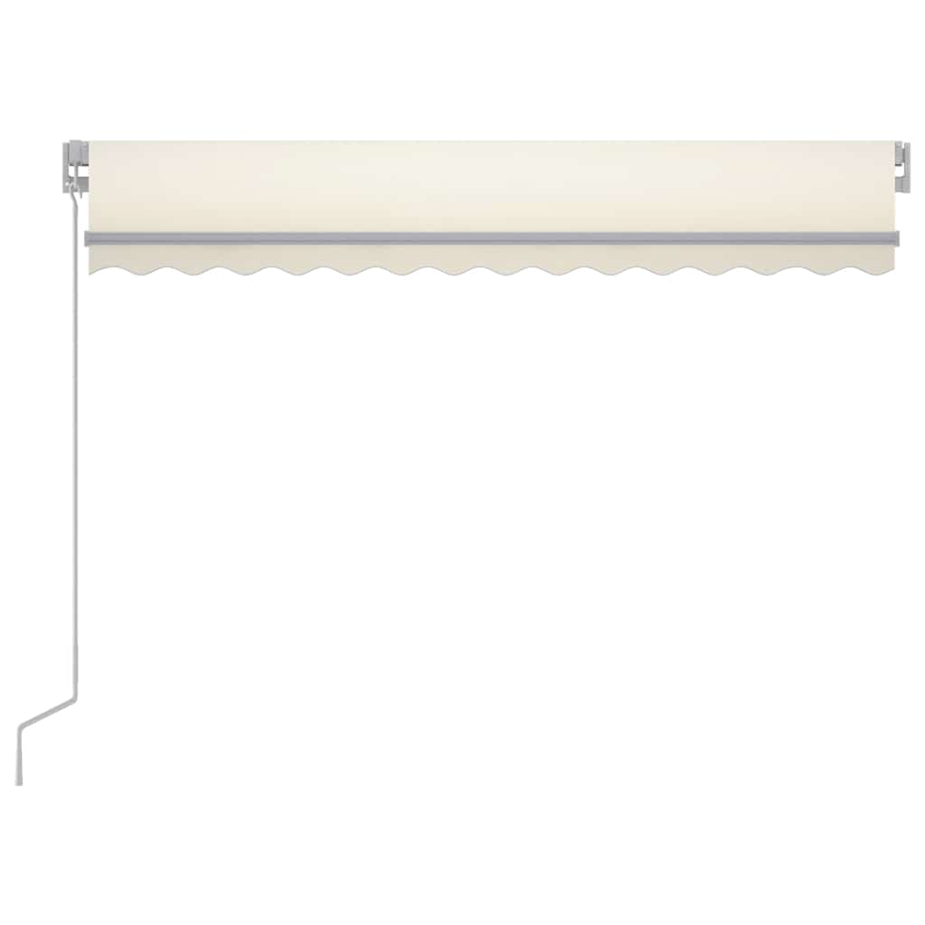 Tenda na ručno uvlačenje s LED svjetlima 300 x 250 cm krem