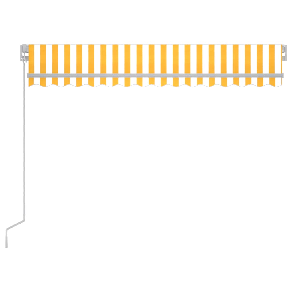 Tenda na ručno uvlačenje s LED svjetlima 300x250 cm žuto-bijela