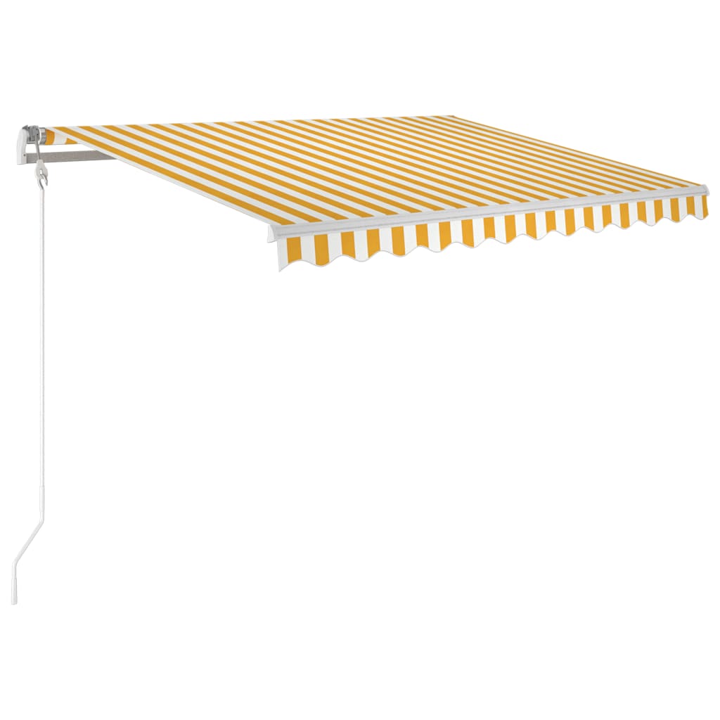 Automatska tenda sa senzorom LED 300x250 cm žuto-bijela