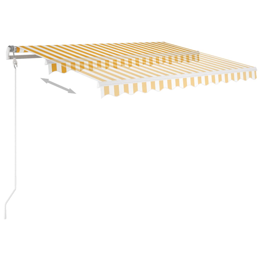 Automatska tenda sa senzorom LED 300x250 cm žuto-bijela
