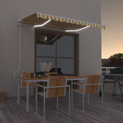 Automatska tenda sa senzorom LED 300x250 cm žuto-bijela