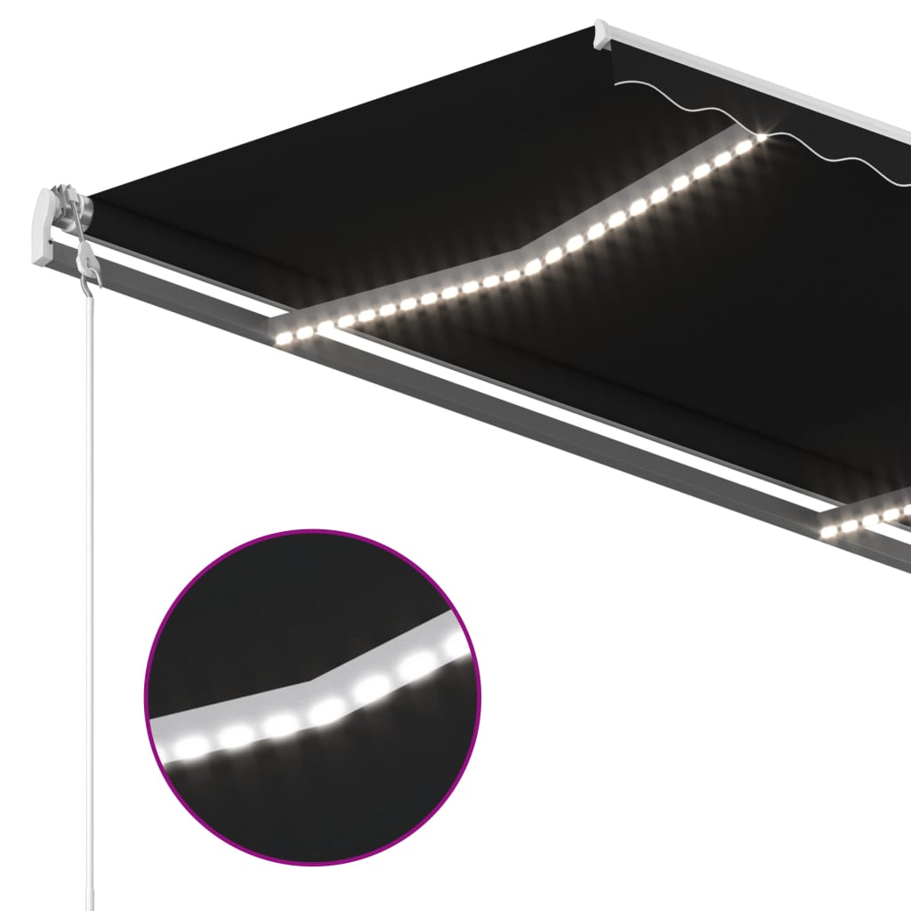 Automatska tenda sa senzorom za vjetar LED 300x250 cm antracit