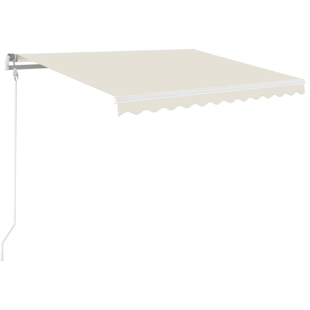 Tenda na ručno uvlačenje s LED svjetlom 350 x 250 cm krem