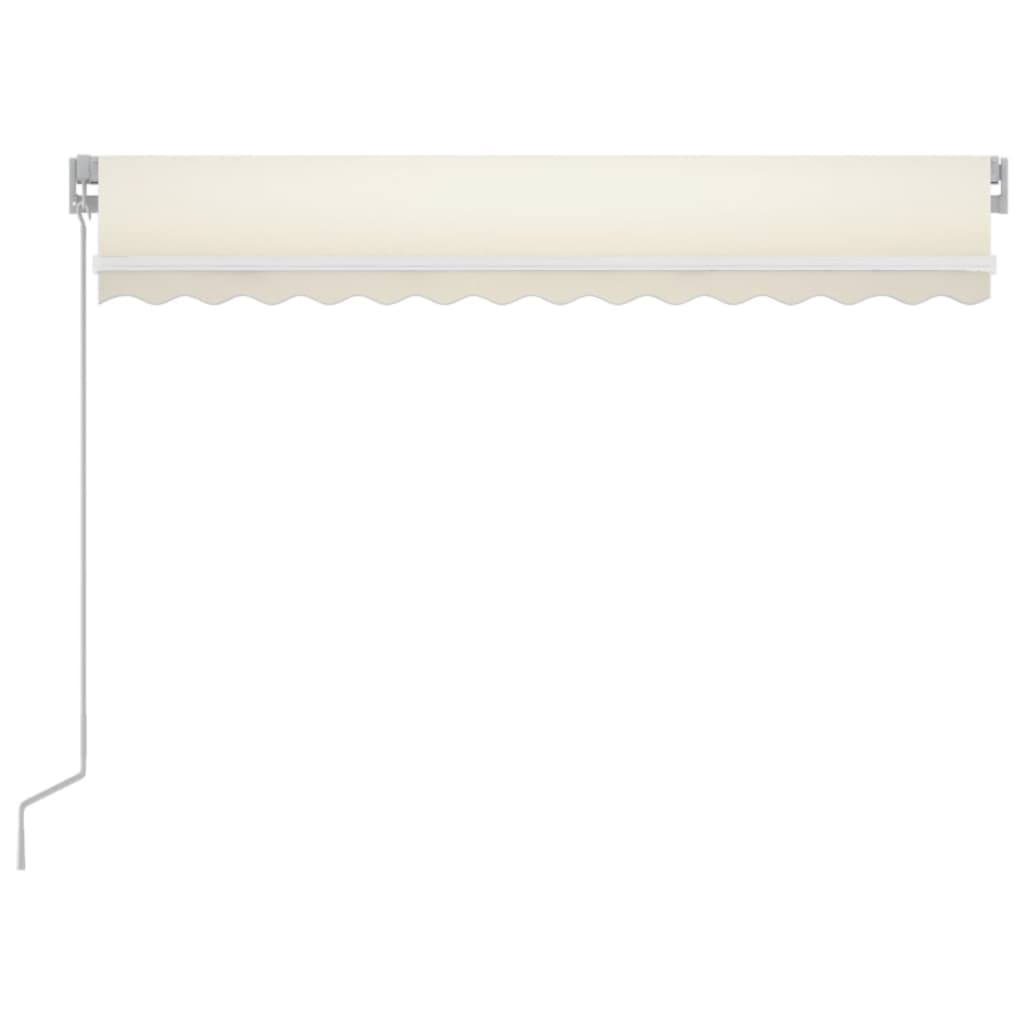 Tenda na ručno uvlačenje s LED svjetlom 350 x 250 cm krem