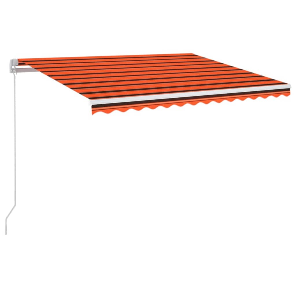 Tenda na ručno uvlačenje LED 350 x 250 cm narančasto-smeđa