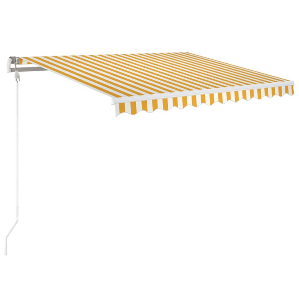 Tenda na automatsko uvlačenje 350 x 250 cm žuto-bijela