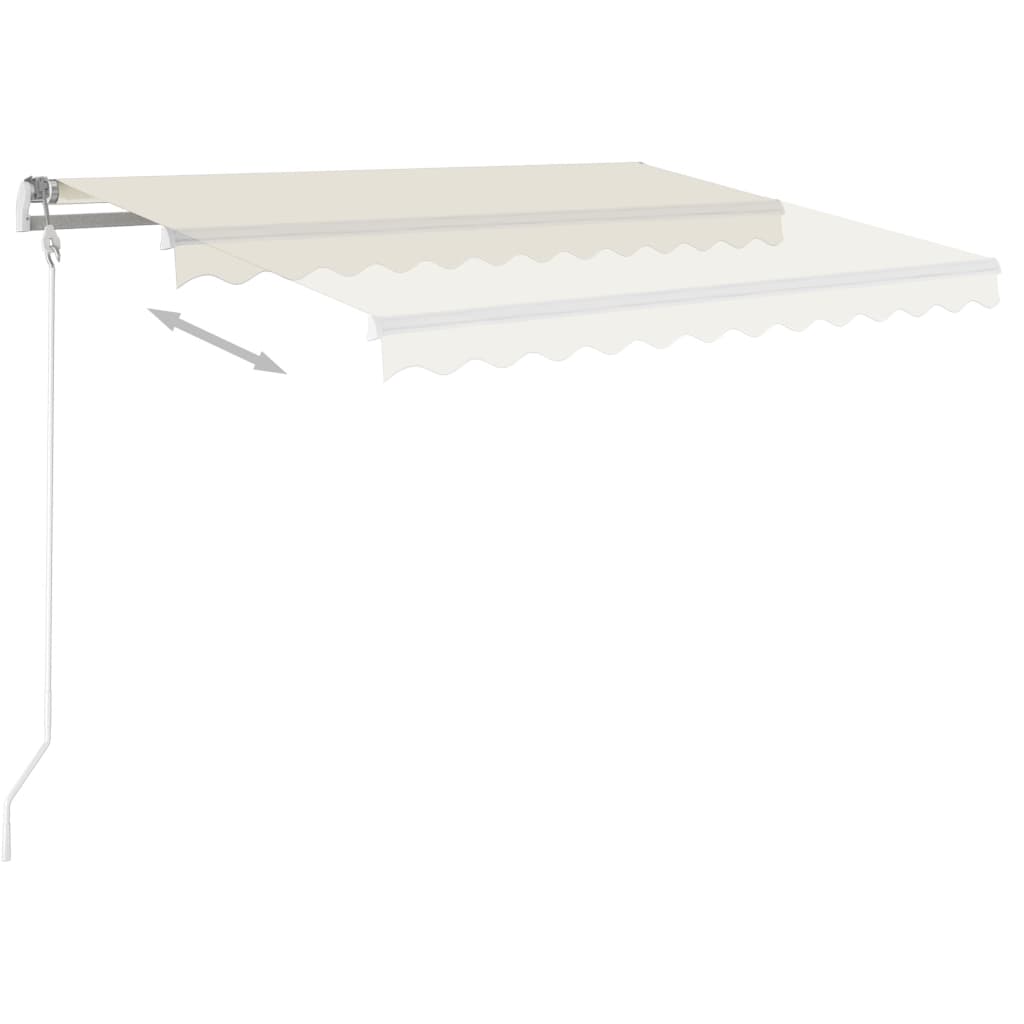 Automatska tenda sa senzorom za vjetar LED 350x250 cm krem
