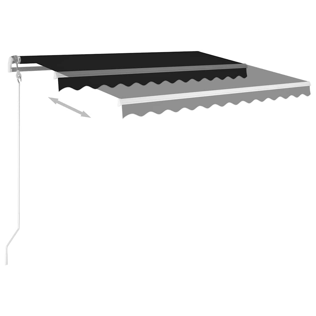 Automatska tenda sa senzorom za vjetar LED 350x250 cm antracit