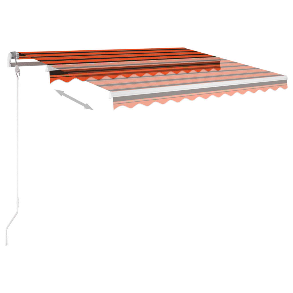Automatska tenda sa senzorom LED 350x250 cm narančasto-smeđa