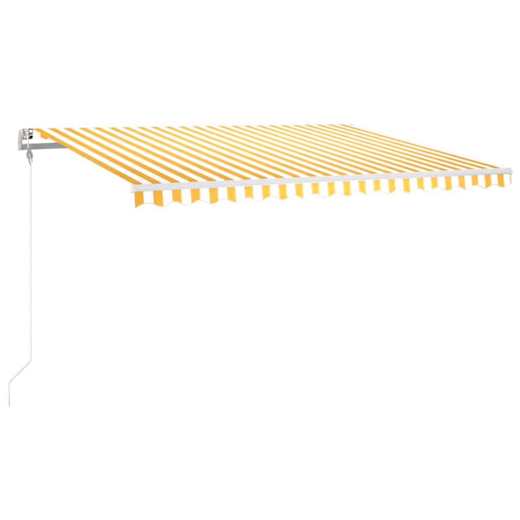 Automatska tenda sa senzorom LED 400x300 cm žuto-bijela