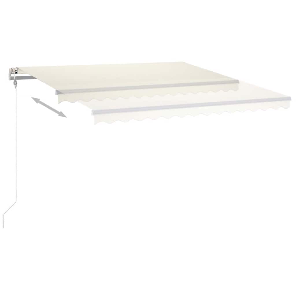 Automatska tenda sa senzorom za vjetar LED 450 x 300 cm krem