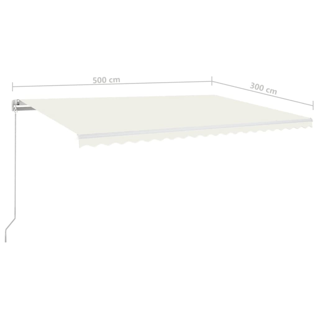 Tenda na ručno uvlačenje 500 x 300 cm krem