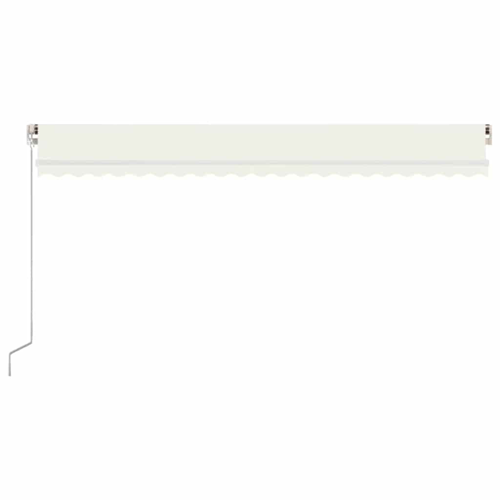 Tenda na ručno uvlačenje s LED svjetlima 500x300 cm krem
