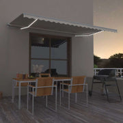 Tenda na ručno uvlačenje s LED svjetlima 500x300 cm krem
