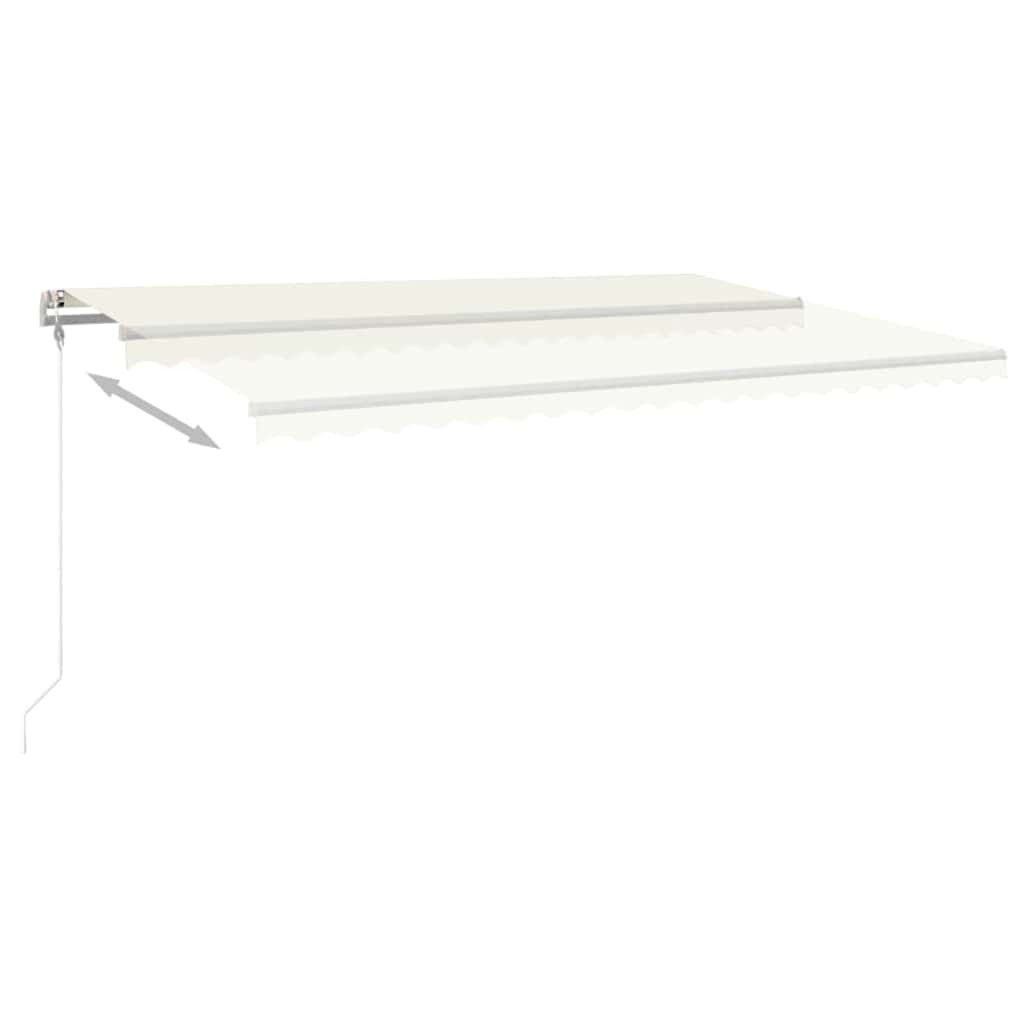 Automatska tenda sa senzorom za vjetar LED 500 x 300 cm krem