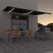 Automatska tenda sa senzorom za vjetar LED 600x300 cm antracit