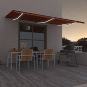 Automatska tenda sa senzorom LED 600 x 300 cm narančasto-smeđa