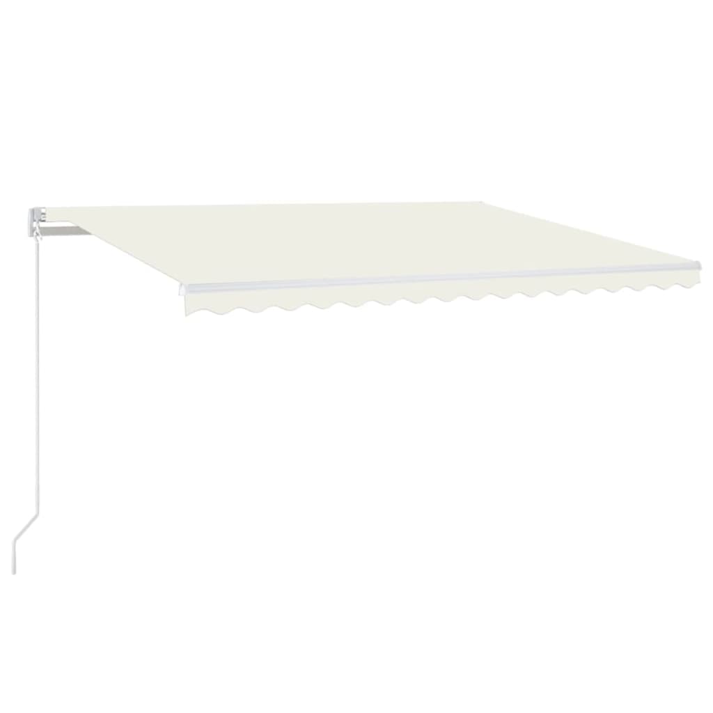 Tenda na ručno uvlačenje s LED svjetlima 400 x 350 cm krem