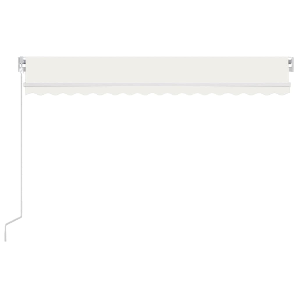 Tenda na ručno uvlačenje s LED svjetlima 400 x 350 cm krem
