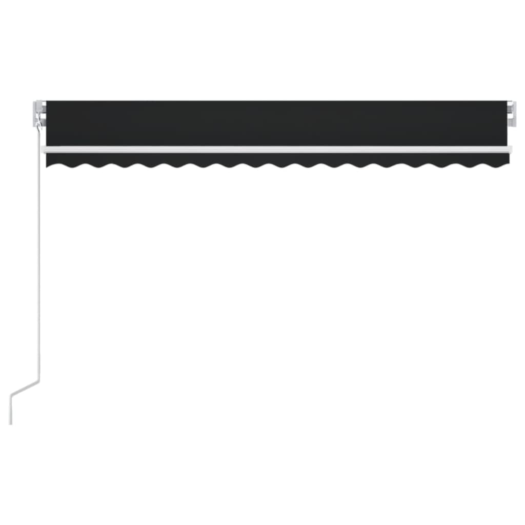 Tenda na ručno uvlačenje s LED svjetlima 400 x 350 cm antracit
